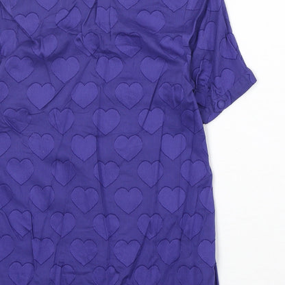 Womens UK Size 10 Preworn Blue Basic Blouse