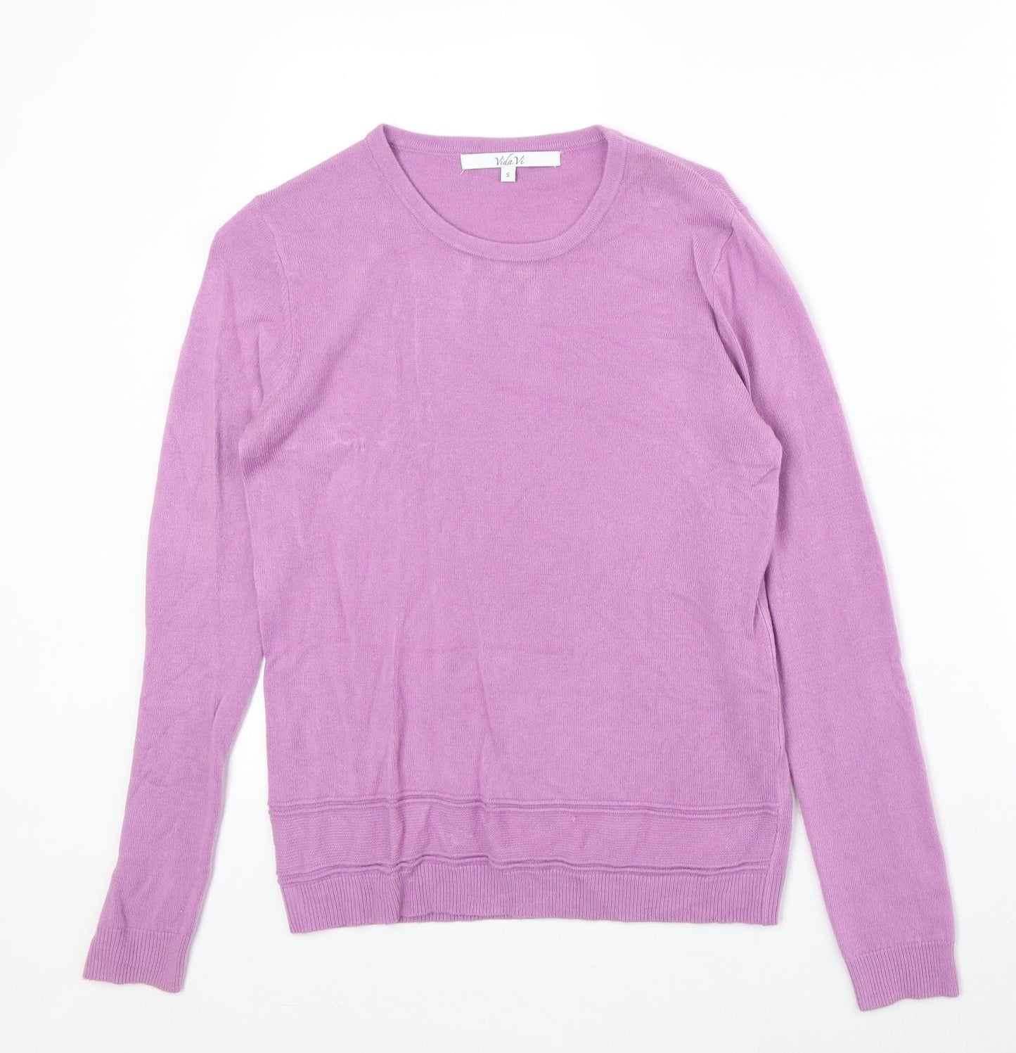 Womens UK Size S Vida Vi Purple Pullover Jumper