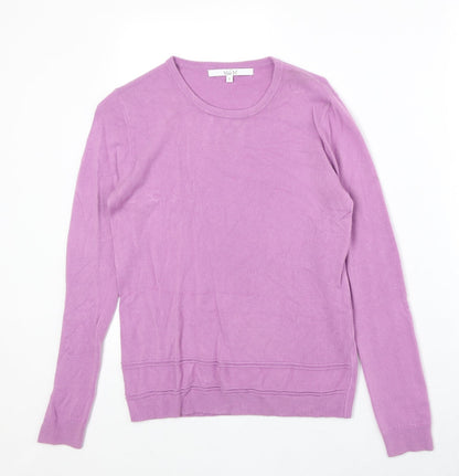 Womens UK Size S Vida Vi Purple Pullover Jumper