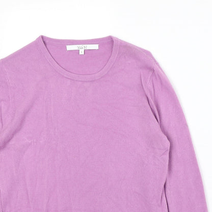 Womens UK Size S Vida Vi Purple Pullover Jumper