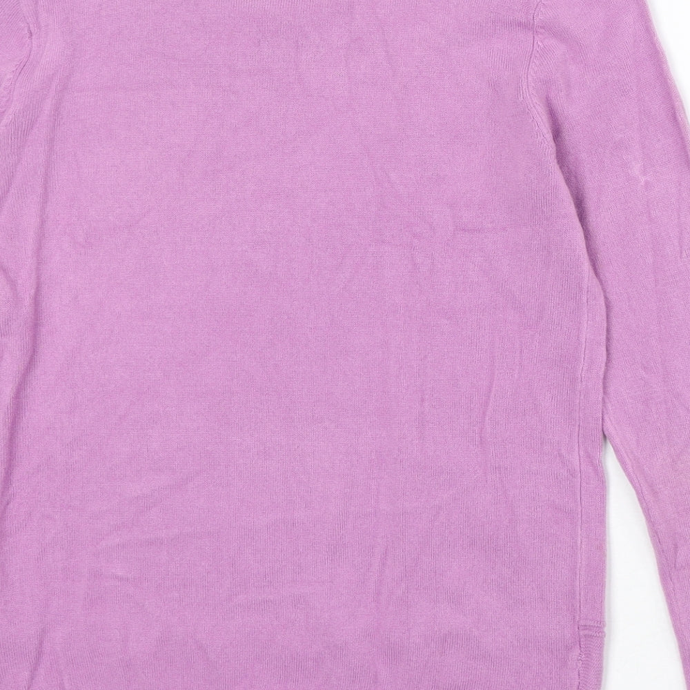 Womens UK Size S Vida Vi Purple Pullover Jumper