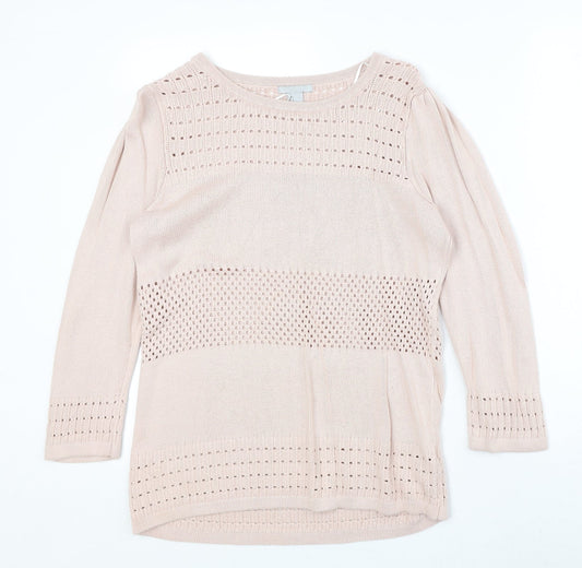 Womens UK Size L H&M Pink Pullover Jumper