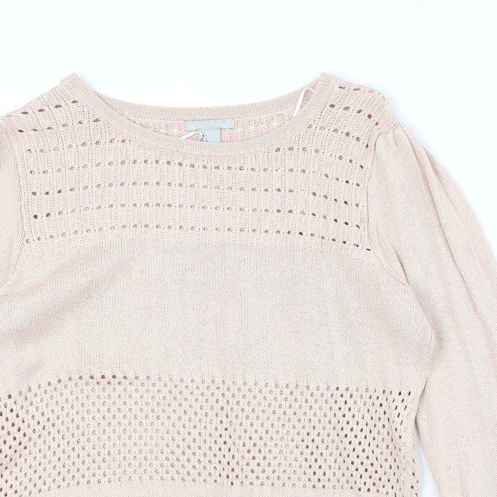 Womens UK Size L H&M Pink Pullover Jumper