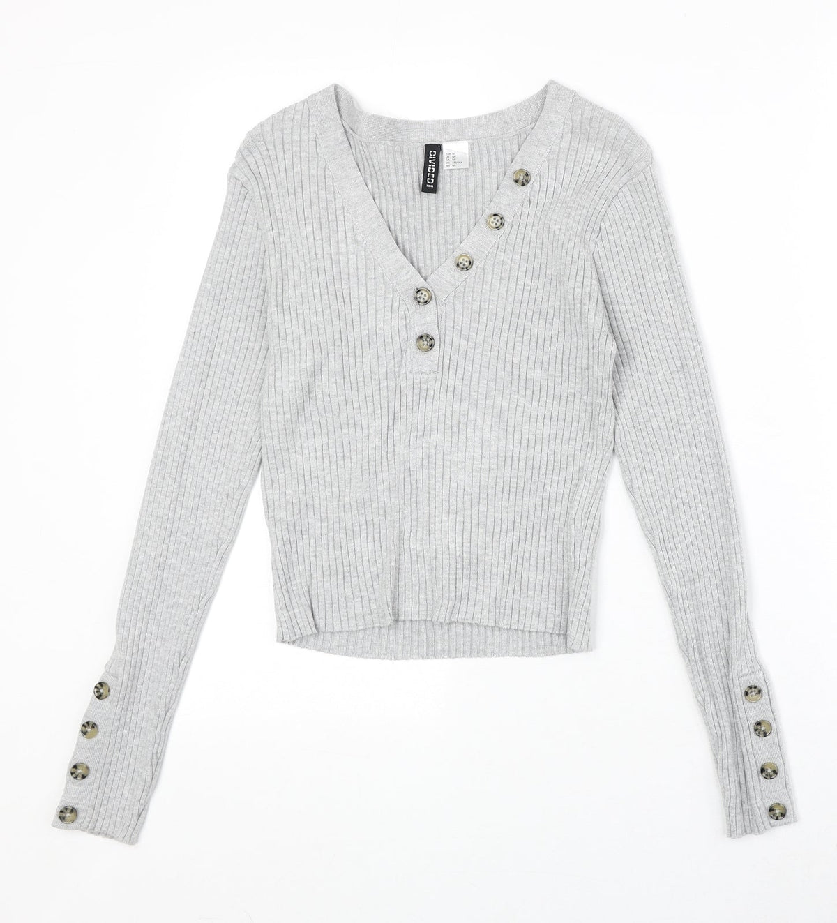 Womens UK Size M Divided by H&M Grey Pullover Jumper