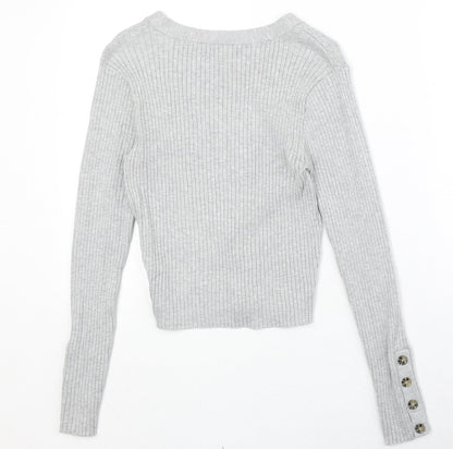 Womens UK Size M Divided by H&M Grey Pullover Jumper