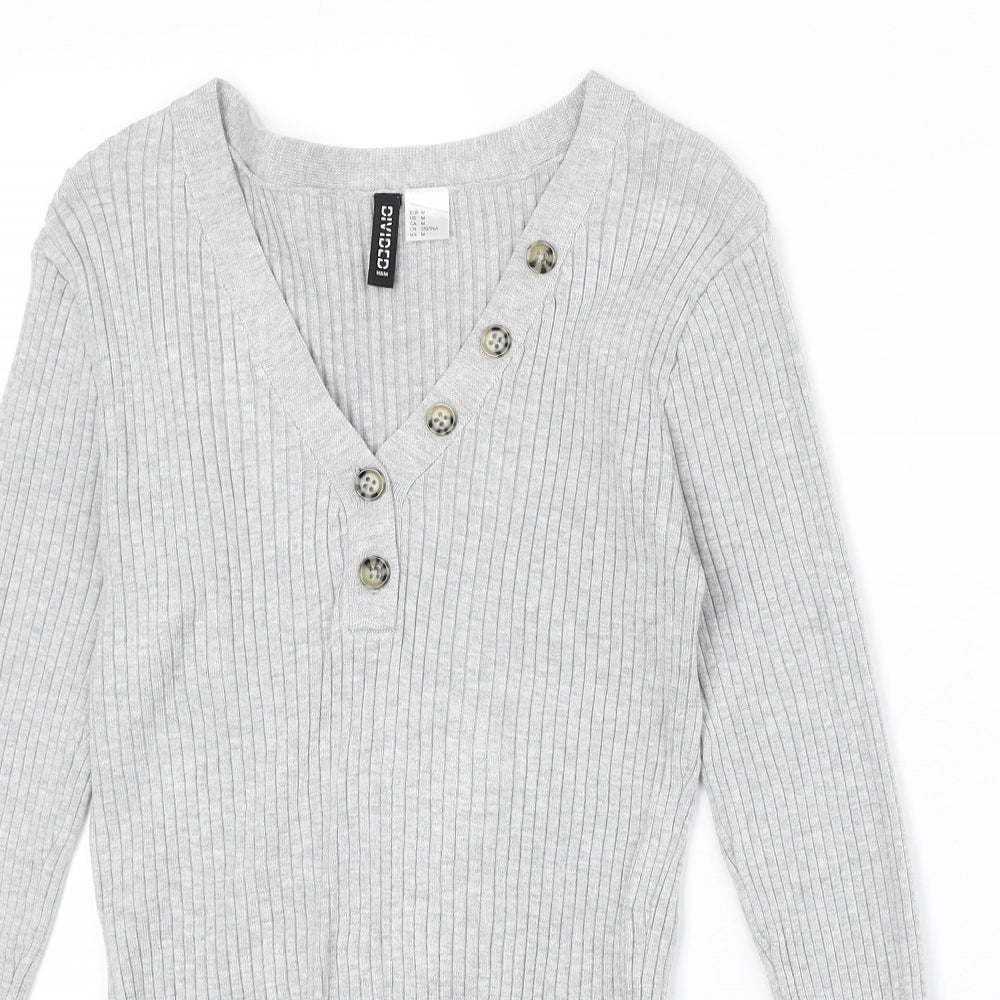 Womens UK Size M Divided by H&M Grey Pullover Jumper