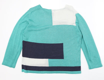 Womens UK Size L Sarah Hamilton Green Pullover Jumper