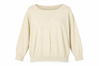 Cotsworld Womens Beige Round Neck Cotton Pullover Jumper Size XL