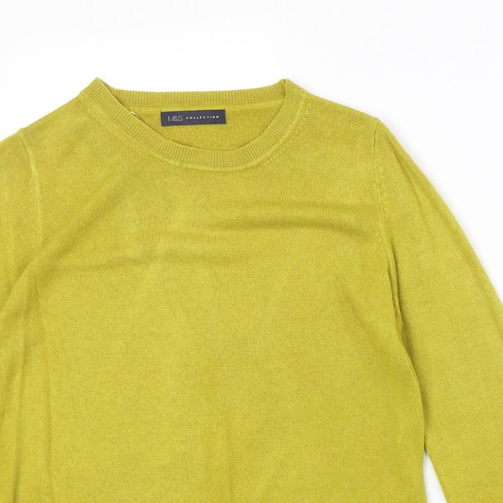 Womens UK Size 12 Marks and Spencer Green Pullover Jumper