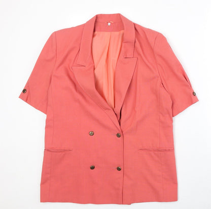 Womens UK Size 14 Preworn Regular Pink Blazer