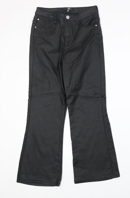 Womens UK Size 10 Missguided Regular Fit  Black Trousers