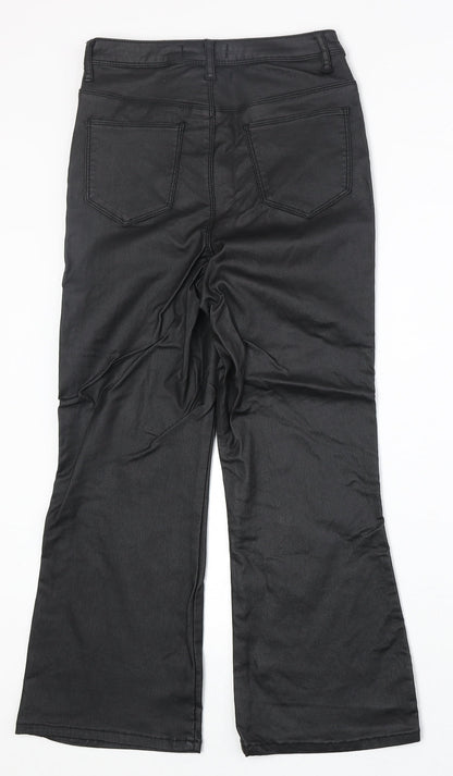 Womens UK Size 10 Missguided Regular Fit  Black Trousers