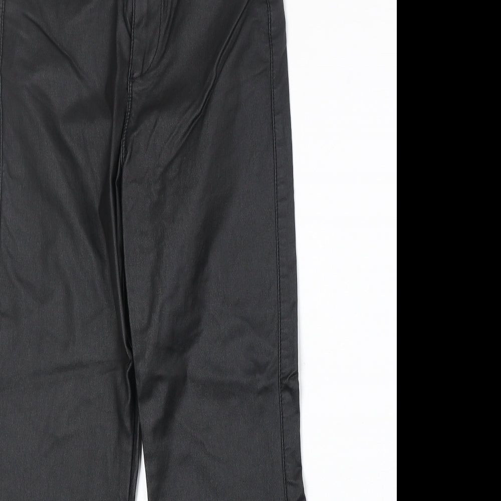 Womens UK Size 10 Missguided Regular Fit  Black Trousers