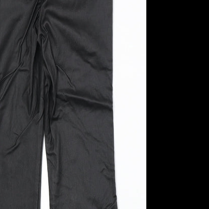 Womens UK Size 10 Missguided Regular Fit  Black Trousers