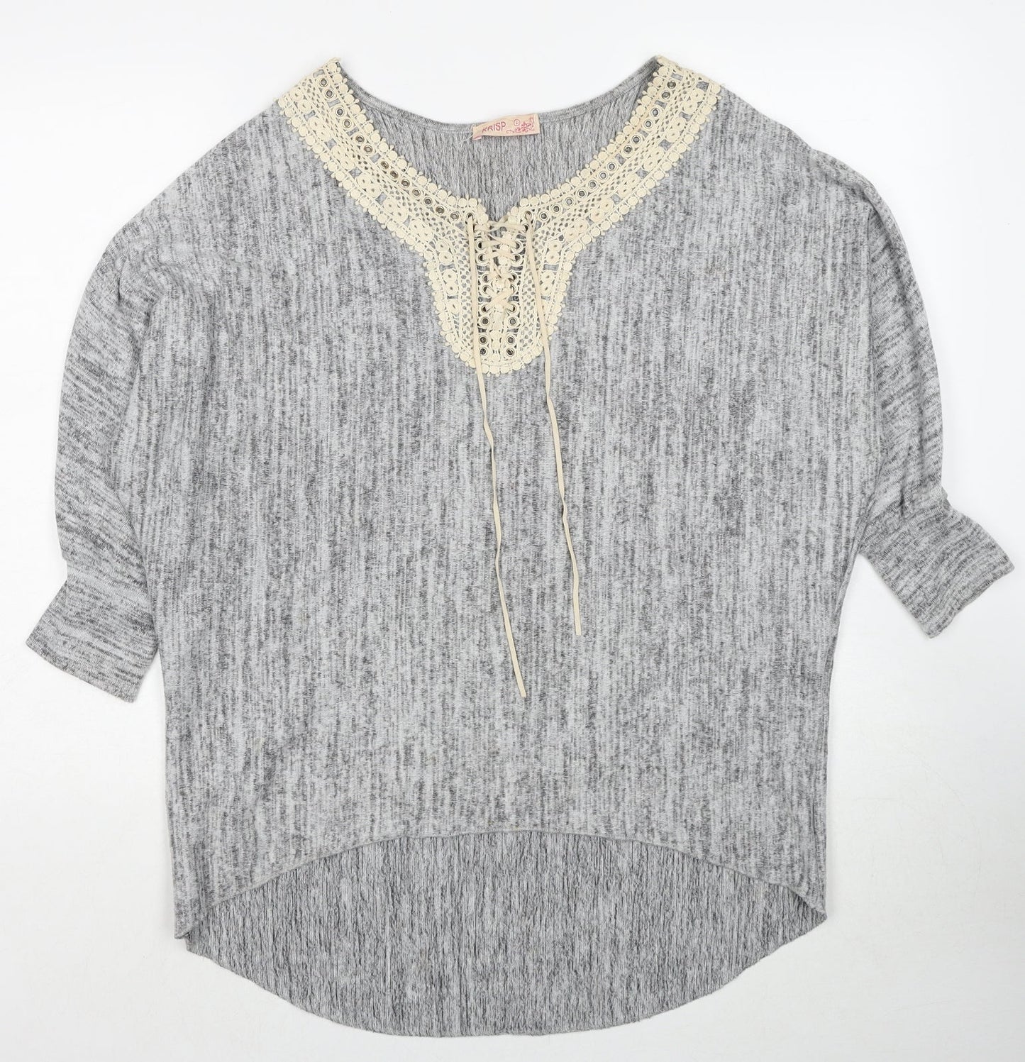Womens UK Size L Krisp Grey Pullover Jumper