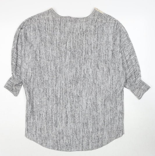 Womens UK Size L Krisp Grey Pullover Jumper