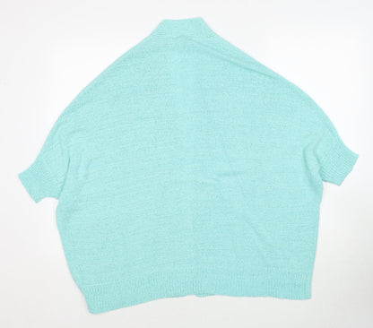 Anthology Womens Blue V-Neck Acrylic Cardigan Jumper Size 12