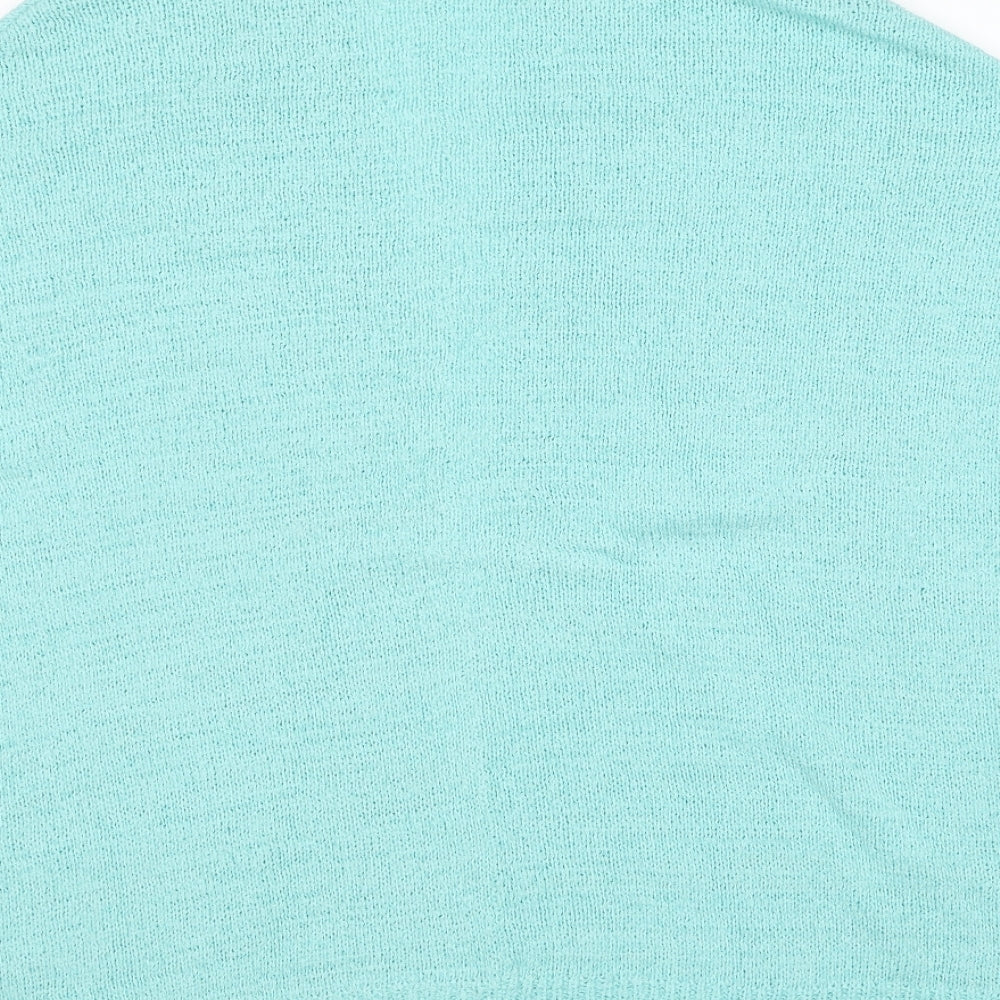 Anthology Womens Blue V-Neck Acrylic Cardigan Jumper Size 12