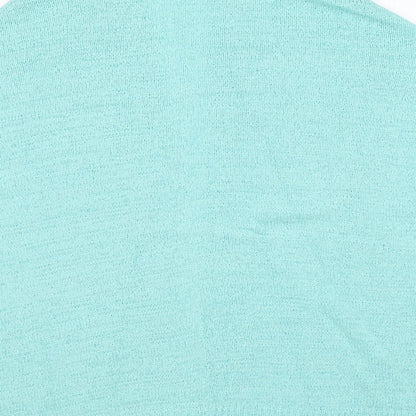 Anthology Womens Blue V-Neck Acrylic Cardigan Jumper Size 12