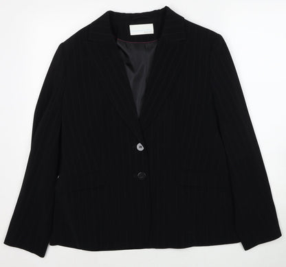 Womens UK Size 16 AMARANTO Regular Black Blazer