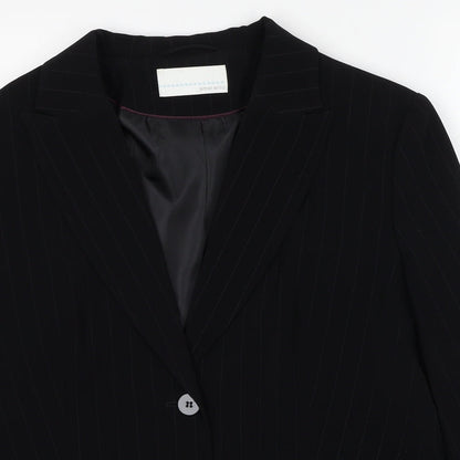Womens UK Size 16 AMARANTO Regular Black Blazer