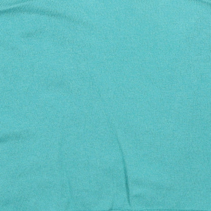 TU Womens Blue V-Neck Cotton Cardigan Jumper Size 10