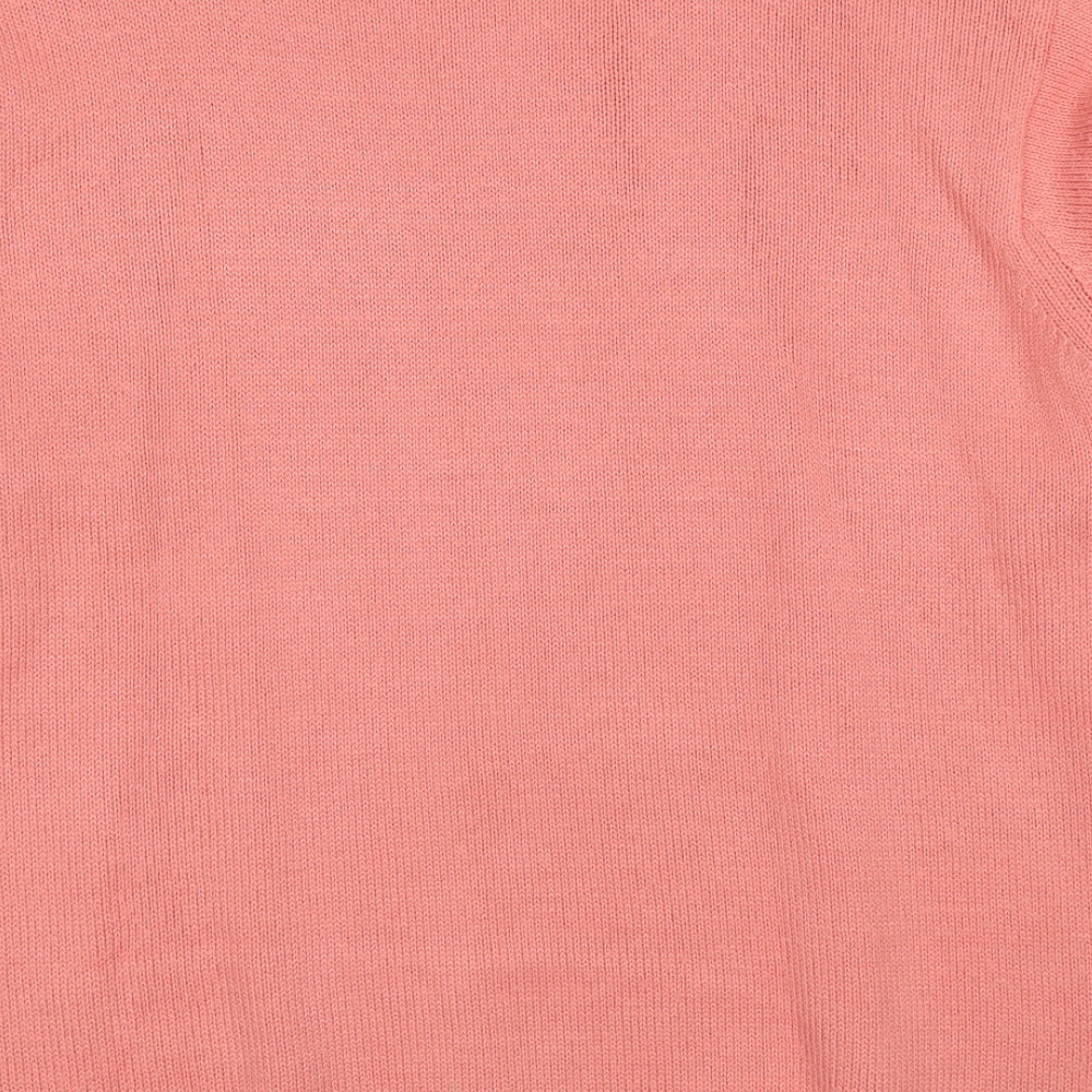 Classics Womens Pink Round Neck Acrylic Pullover Jumper Size 14 - Size 14-16