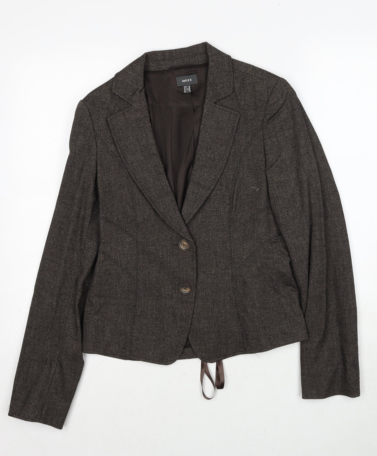 Mexx Womens Brown Jacket Blazer Size 10 Button