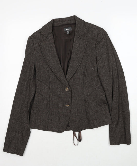 Mexx Womens Brown Jacket Blazer Size 10 Button