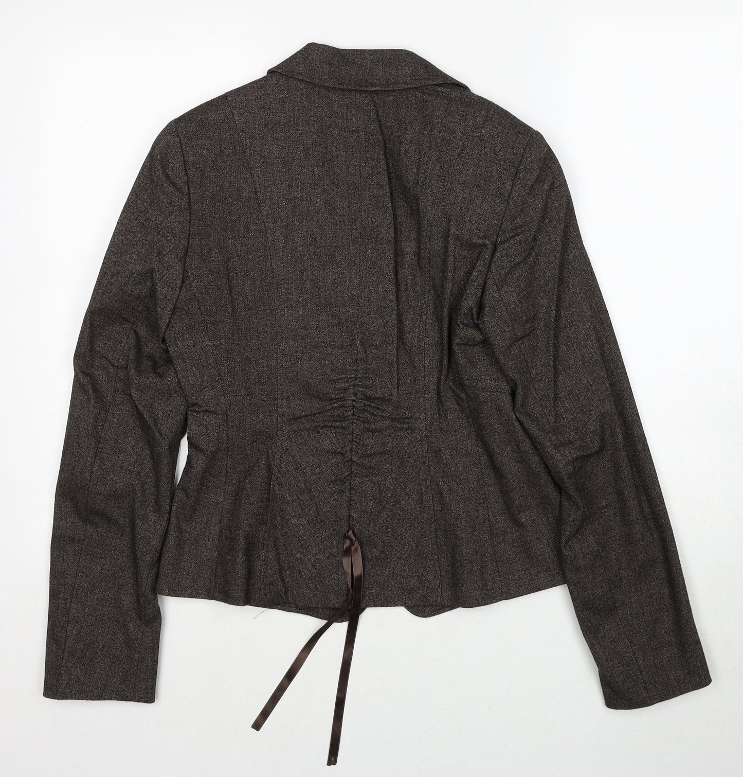 Mexx Womens Brown Jacket Blazer Size 10 Button