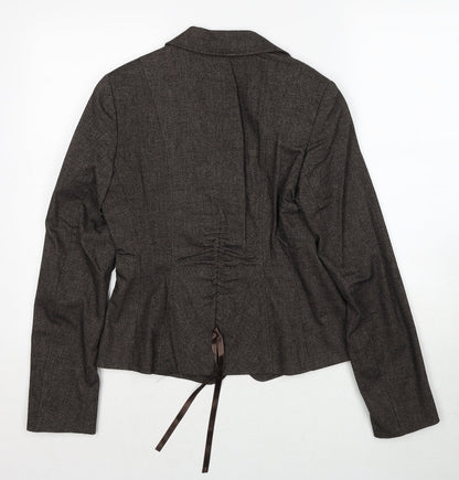 Mexx Womens Brown Jacket Blazer Size 10 Button