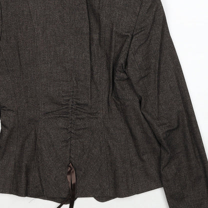 Mexx Womens Brown Jacket Blazer Size 10 Button