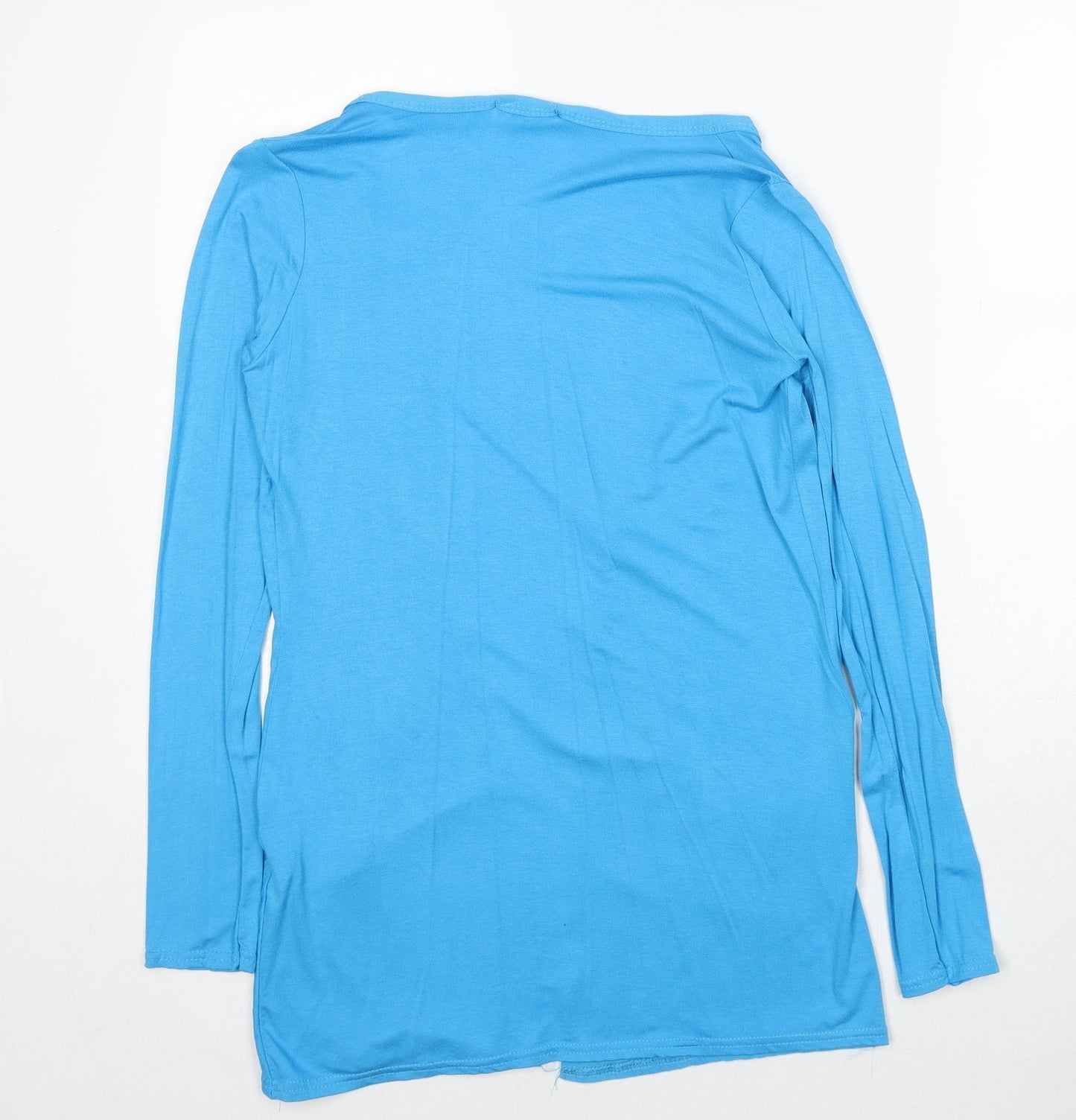 Nice Collection Womens Blue V-Neck Viscose Cardigan Jumper Size S - Size S/M