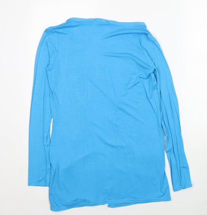Nice Collection Womens Blue V-Neck Viscose Cardigan Jumper Size S - Size S/M