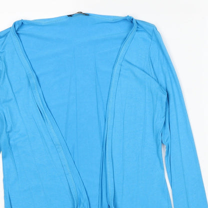 Nice Collection Womens Blue V-Neck Viscose Cardigan Jumper Size S - Size S/M
