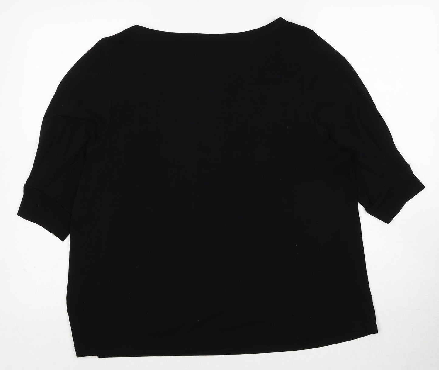 Womens UK Size L H&M Black Basic Blouse