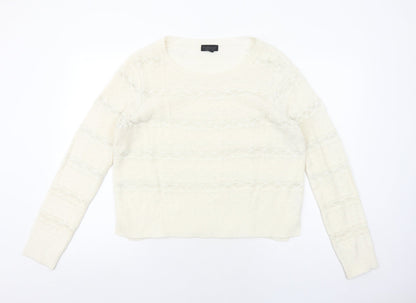 Womens UK Size 12 Topshop Ivory Pullover Jumper