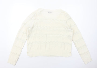 Womens UK Size 12 Topshop Ivory Pullover Jumper