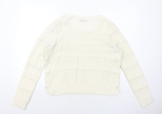 Womens UK Size 12 Topshop Ivory Pullover Jumper