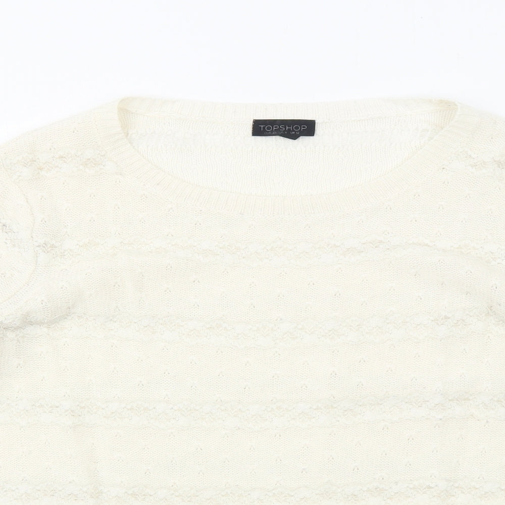 Womens UK Size 12 Topshop Ivory Pullover Jumper