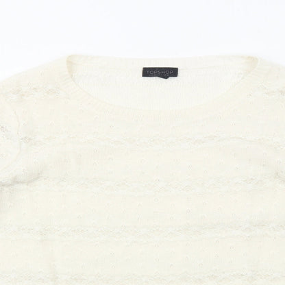 Womens UK Size 12 Topshop Ivory Pullover Jumper