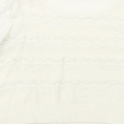 Womens UK Size 12 Topshop Ivory Pullover Jumper