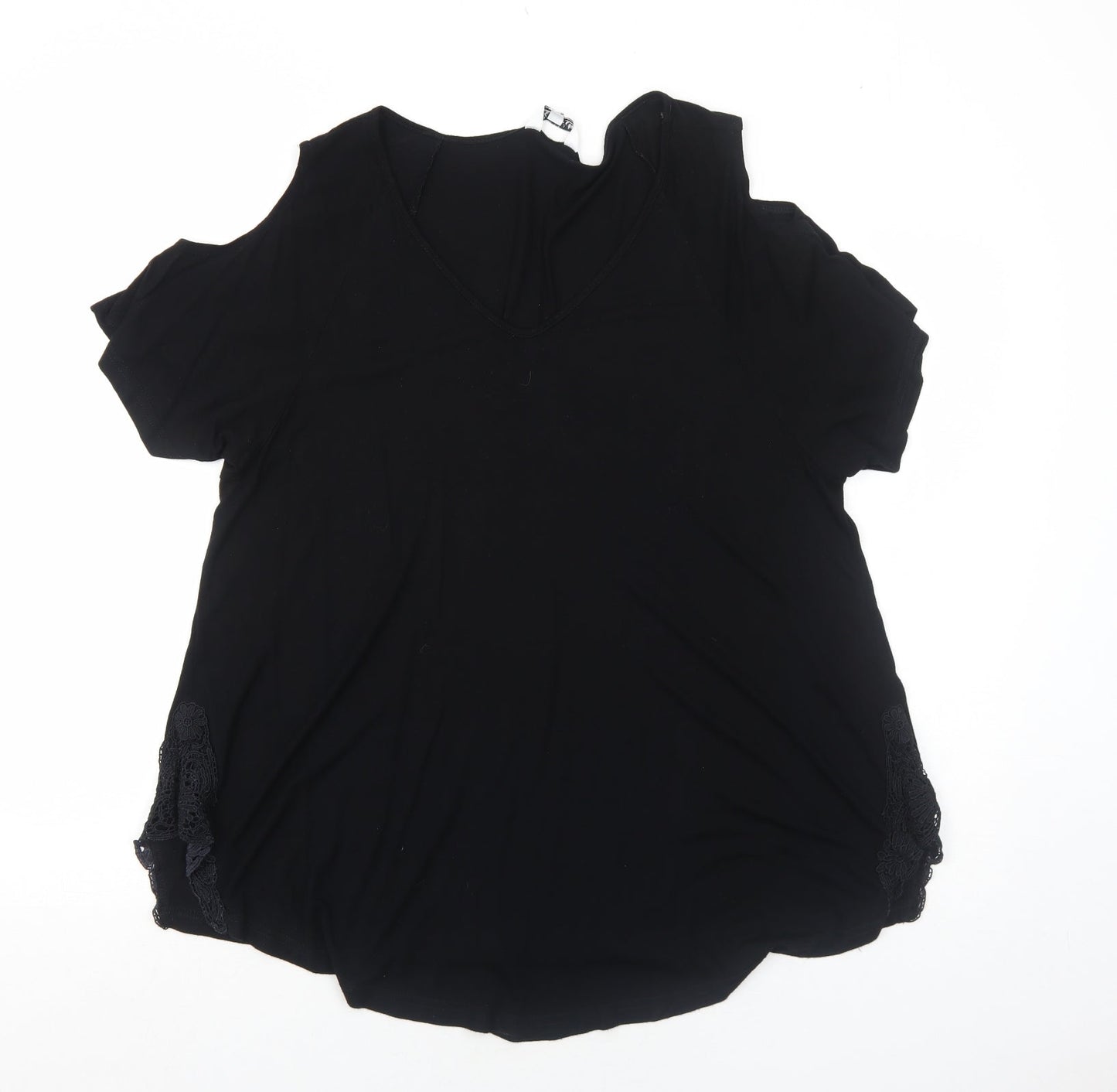 Womens UK Size L Together Black Basic T-Shirt