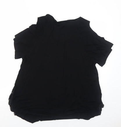 Womens UK Size L Together Black Basic T-Shirt