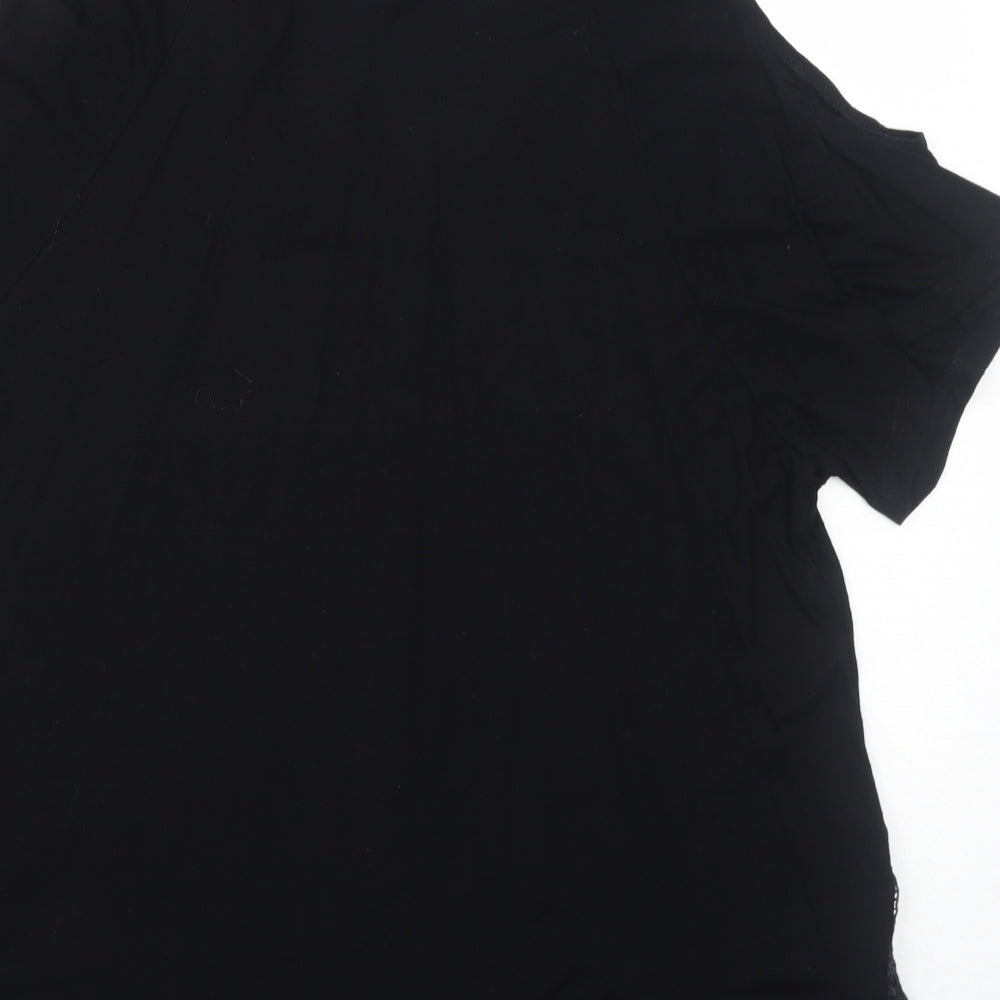 Womens UK Size L Together Black Basic T-Shirt