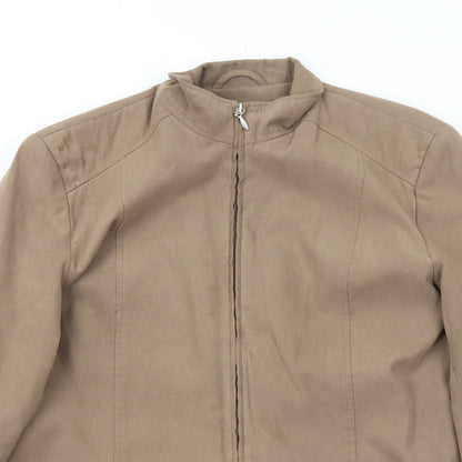 Joella Di Marco Womens Brown Jacket Size M Zip