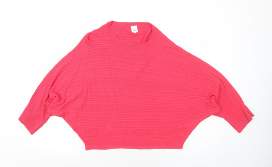 Womens UK Size S River Island Pink Pullover Jumper