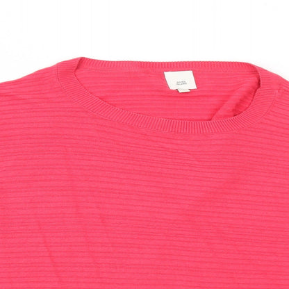 Womens UK Size S River Island Pink Pullover Jumper