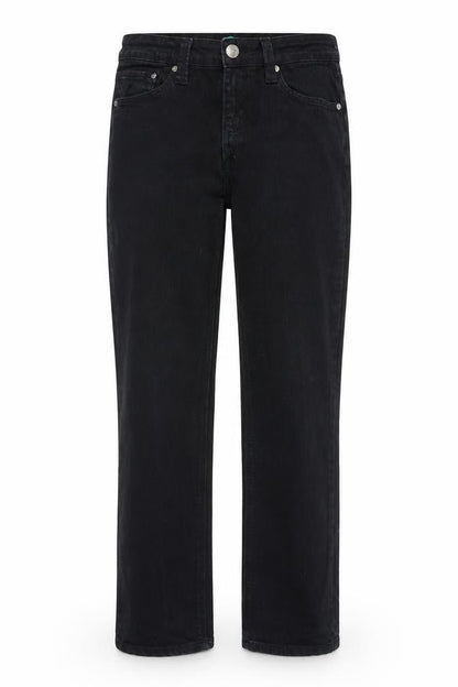 Polka Womens Black Cotton Straight Jeans Size 10 Regular Zip
