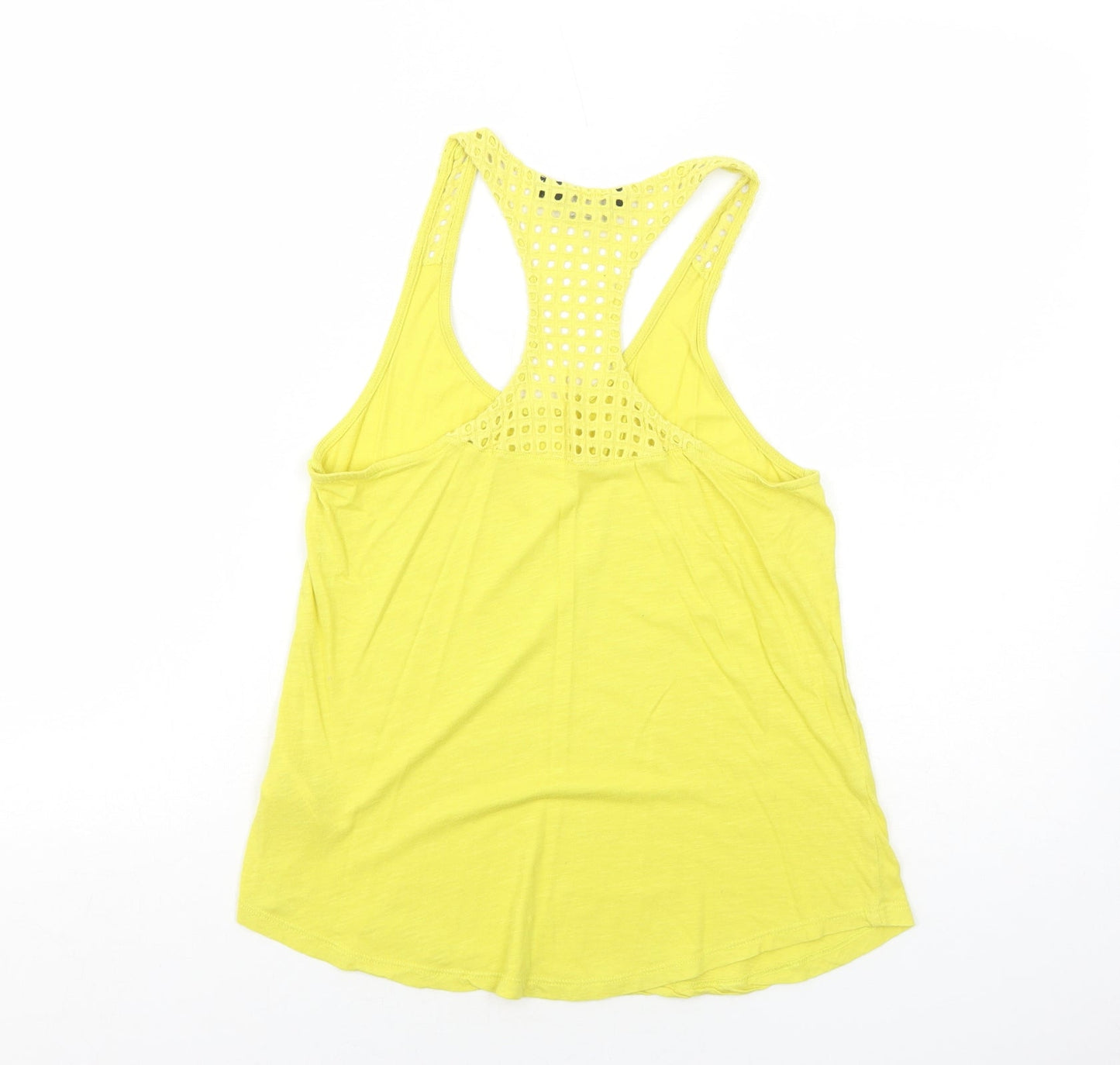 Womens UK Size 10 New Look Yellow Basic Tank